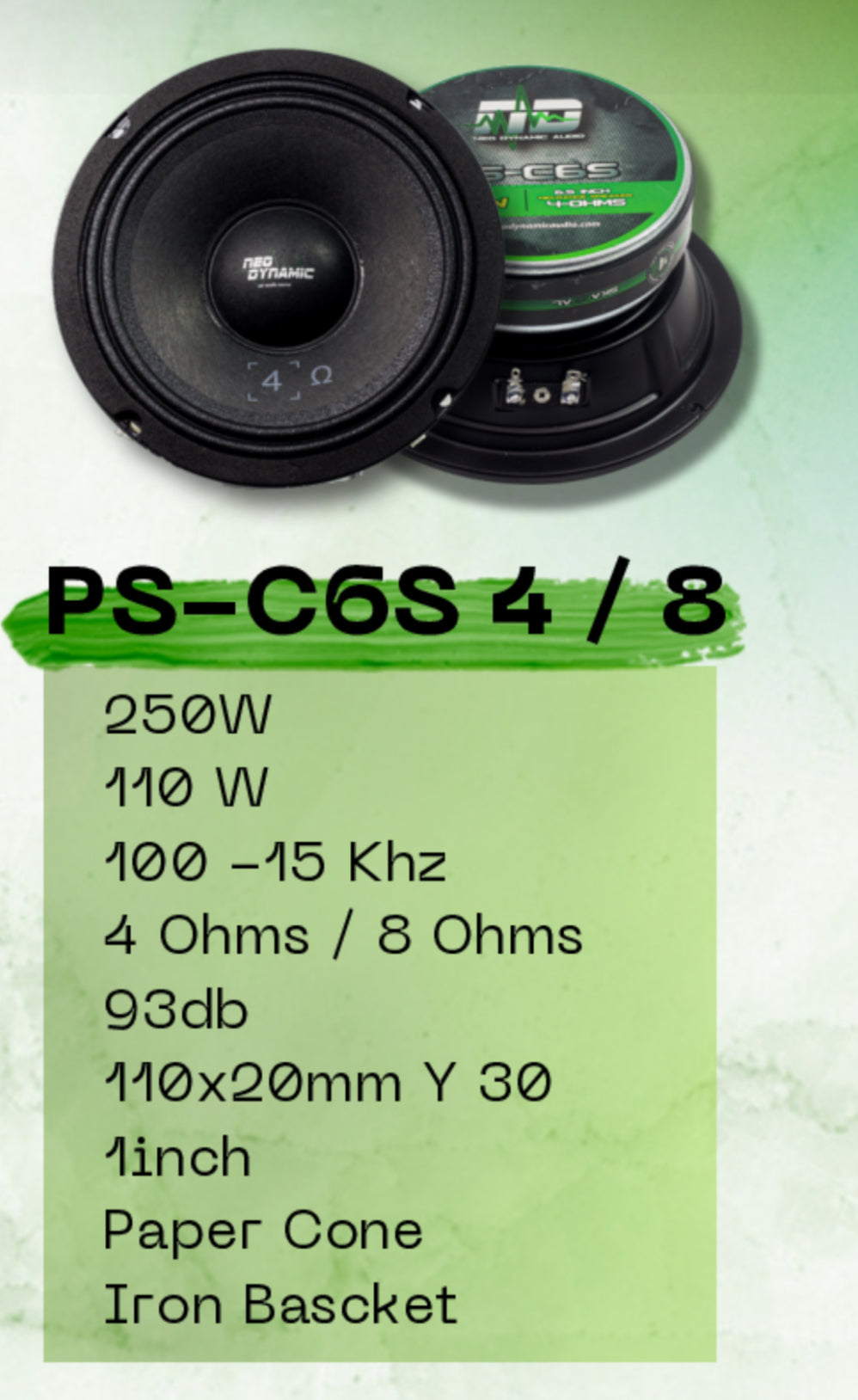6.5 INCH MID LOW SEALED 4 OHM