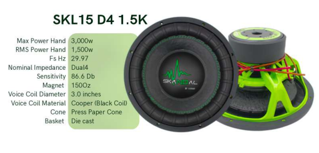 Neodynamic NEO SKL-15 1.5K » 15-INCH SKANDAL SUBWOOFER • DUAL 4