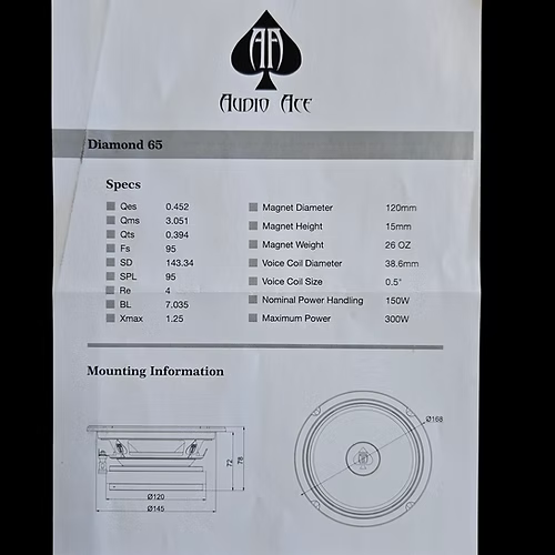 Diamond 6.5" - Mid Range (Single) [Black or White]