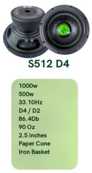 Neodynamic NEO-S512 D4 • 12-INCH SUB (EA)